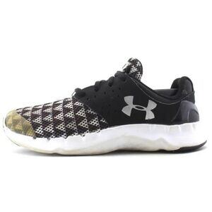 Under Armour Triangle Print Sneakers Black White Size 7 Youth
